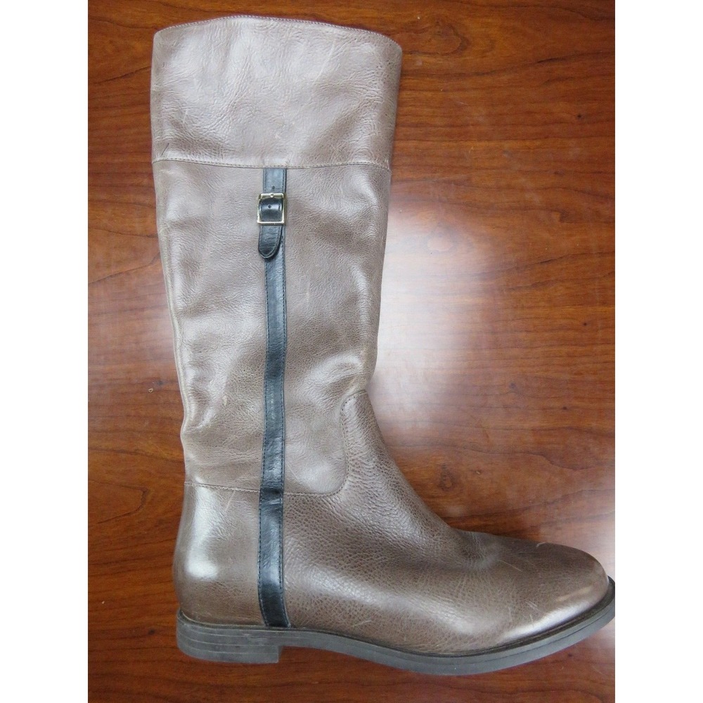 COLE HAAN Eldridge Chestnut Leather BROWN Riding Knee Boot Women 7.5 7 1/2